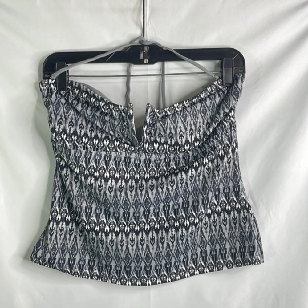 Ambrielle tankini top black gray white silver
